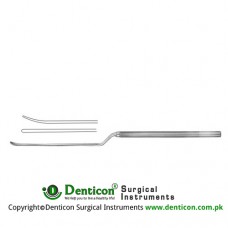 Caspar Micro Dissector Bayonet Shaped - Curved Up Stainless Steel, 24 cm - 9 1/2" Tip Size 1.0 mm